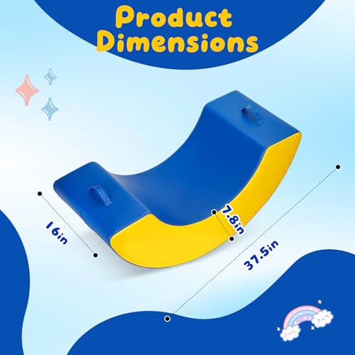 Sensory Rocking Chair, High-Density Foam Sensory Rocking Chair with Easy-Clean PU Cover, Smooth Rocking Design for Sensory Modulation & Focus