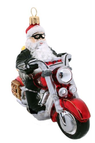 Hamburger WEIHNACHTSKONTOR®- Christbaumschmuck -Santa auf Motorrad