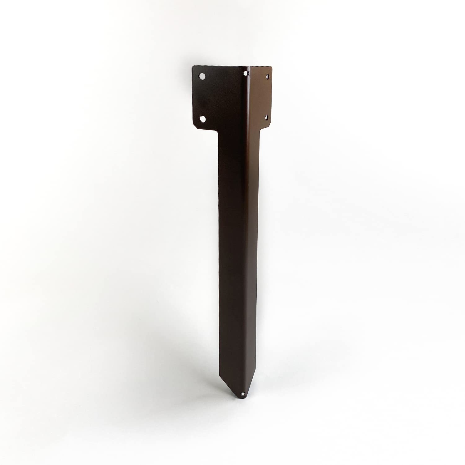 Pack of 10 Edge Bracket for Timber Railway Sleeper, Driveway or Pathway - 90 Degree Corner Brackets for Connecting Planters and Raised Border Edging - Brown (50cm or 20)