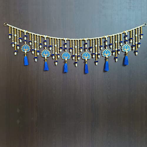 Image of Handmade Door Hanging Toran Lotus Style Bandarwal (TL-08) -Diwali New Year Inauguration Wedding Festival Home Decor Pooja (40 Inch X 8 Inch)