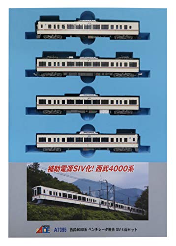 マイクロエース Nゲージ 西武4000系 ベンチレーター撤去 SIV 4両セット A7395 鉄道模型 電車のサムネイル