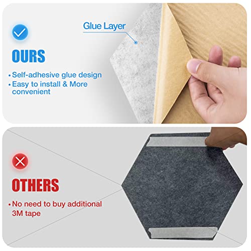 12 Pack Acoustic Foam,Self-Adhesive Sound Proof Panels,12 X 10.5 X 0.4 Inches Sound Proof Foam Panel,High Density Fireproof Wall Panels,Acoustic Treatment For Studio,Office,Home,Gaming Room(Gray) #TOP5