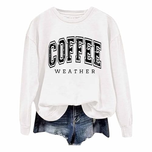 Sweat-shirt col rond femme ample imprimé pour vos sorties décontractées d'automne