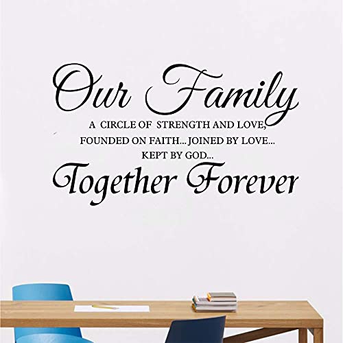 Ensemble, nous faisons une famille Sticker mural citation signe inspirant amour vinyle art mural autocollants muraux amovibles pour salon chambre bébé chambre décoration de la maison papier peint Cover