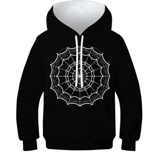 Sweat à capuche toile d'araignée imprimé 3D idéal pour la récréation