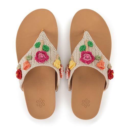 Image of The Sak Everly Slide Sandal - Women's Flat Fashion Slides with Soft Cushion Sole - Beach Slip On Sandals For Everyday