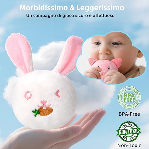 Giochi Montessori Neonato 6-12 Mesi - Casa Morbida Animali Da Fattoria Con Fienile/Sonaglio/Specchio Neonati Montessori Sensoriale Educativo Per Bambini 1 2 3 Anni, Regalo Perfetto Per Neonati E Prima - 7