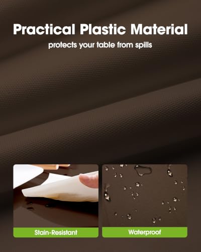 Image of Pureegg Plastic Table Cloth Disposable 54x108 Inch 20 Pack, Brown