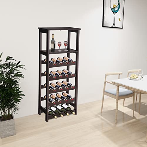 Soporte para Botellas de Vino de 20 Botellas P2 MDF Marrón
