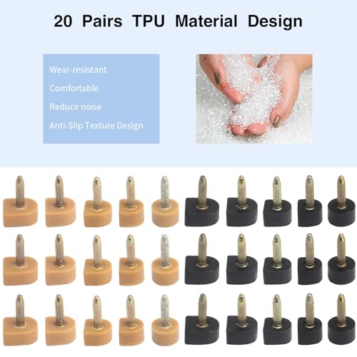 Image of MHBH High Heel Replacement Tips, Shoe Heel Repair - 20 Pairs of Heel Caps Shoe Heel Repair Kit for Women's Shoes, 5 sizes