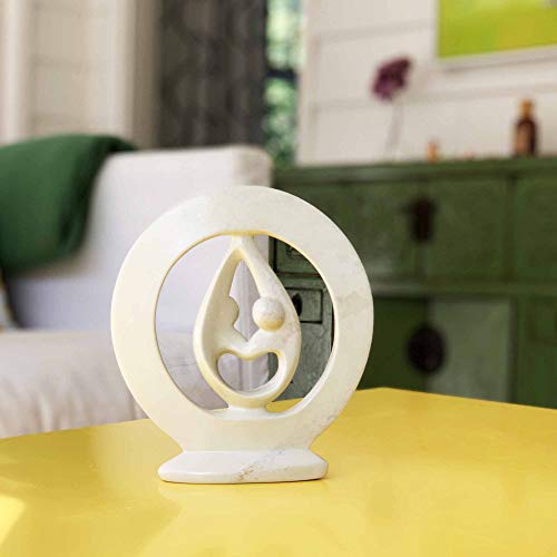 Global Crafts Natural Soapstone 6-Inch Lover's Embrace Sculpture #TOP2