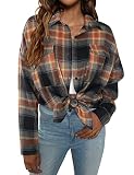 Blooming Jelly Womens Buffalo Plaid Shacket