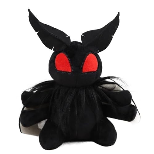 TOPLITHE Mothman Plush, 25cm Halloween Plushie Creepy Gothic Stuffed Animals Birthday Gift For Kids Girl Boy