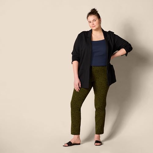 Amazon Essentials Camiseta Entallada con Media Manga y Cuello Cuadrado Mujer, Azul Marino, S