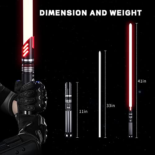 Syingel Dueling Lightsaber For Adults- Smooth Swing Rgb Real Light Saber 10 Sounds Font Volume Adjustable Force Fx Lightsabers Metal Hilt Adult Children Lightsaber（Black） #TOP5