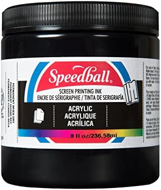 Speedball Acrylic Screen Printing Ink, 8-Ounce, Black