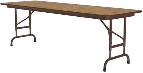 Miniatura 228 de Correll - Mesa plegable de altura ajustable y resistente, parte superior laminada de alta presión, fabricada en Estados Unidos, delantal de acero