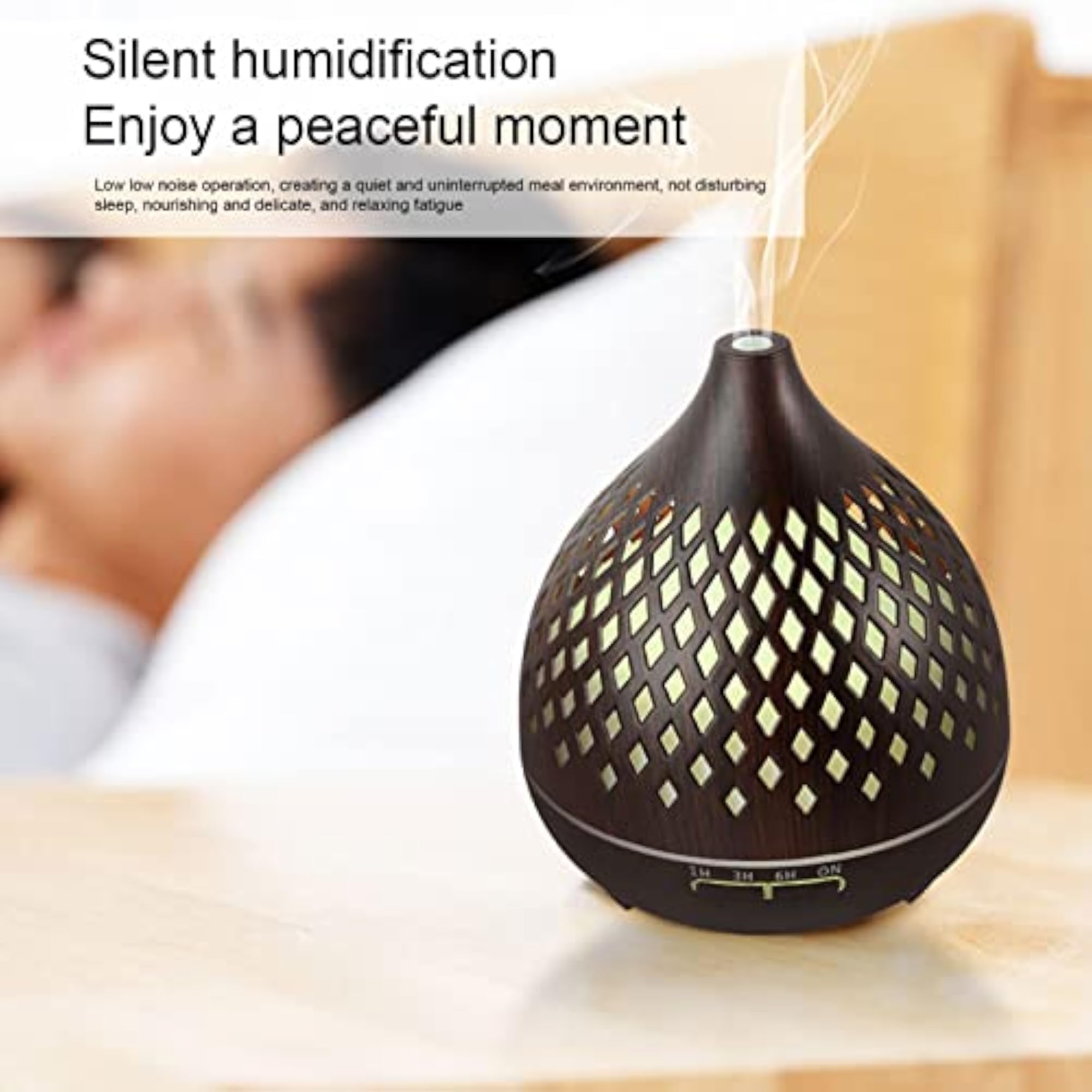 Ubersweet Wood Grain Aroma Diffuser with Remote Control