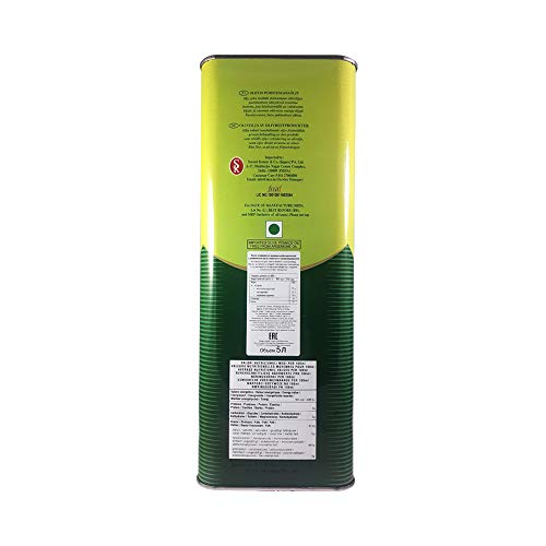 Image of Basso 1904 Pomace Olive Oil For Cooking,5L Packed In Italy, With Goodness Of 15% Extra Virgin Olive Oil Olive Oil For All Types Of Indian Cooking (Pack of 3)
