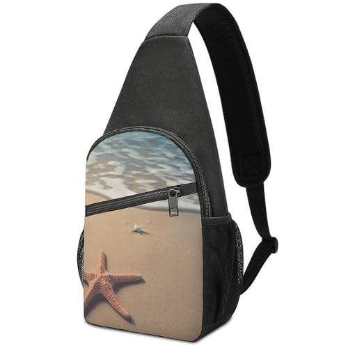 Bolso cruzado con diseño de estrella de mar 3D para senderismo miniatura 1