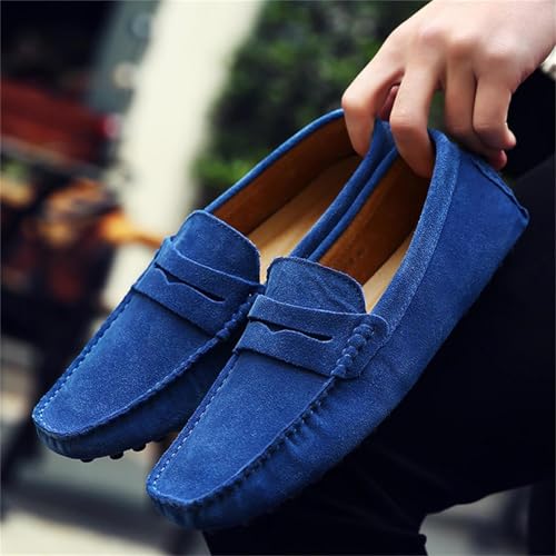 Image of PPXID Men's Dress Loafers Slip On Casual Shoes Lightweight Soft Penny Loafers Suede Driving Boat Shoes Moccasins