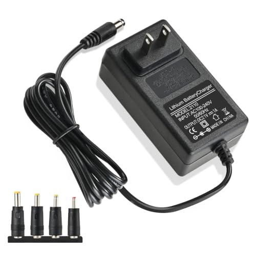 Bccxzm 21V Charger for Mini Chainsaw, Drill, Wrench, Screwdriver, Trimmer, 1A 2.0Ah Lithium Battery Power Adapter Cord Compatible with 20V/21V Cordless Tools