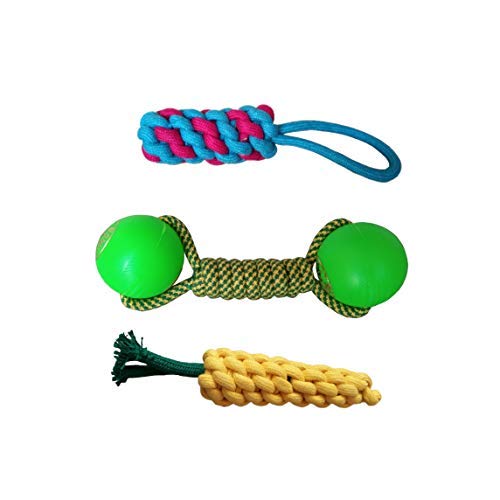 Pet Guard- Combo of 3 Durable Pet Teeth Cleaning Chewing Biting Knotted Small Puppy Toys -100% Natural & Safe Cotton (B08N5RLGWY) Amazon Price History, Amazon Price Tracker