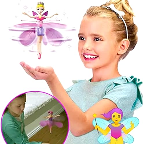 Boneca Fada Voa com Controle e Sensor Flying Fairy Recarregável Brinquedo Eletrônico para Meninas Fa