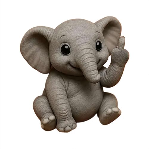 Estatua Decorativa Mini Animal con Dedo Medio miniatura 7