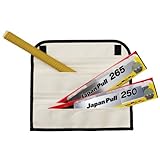 Tajima JPR-SET Japanese Precision Woodworkers Rapid Pull Hand Saw Kit - 4 Piece Set with 16 & 19 TPI Blades & Canvas Carrying Case