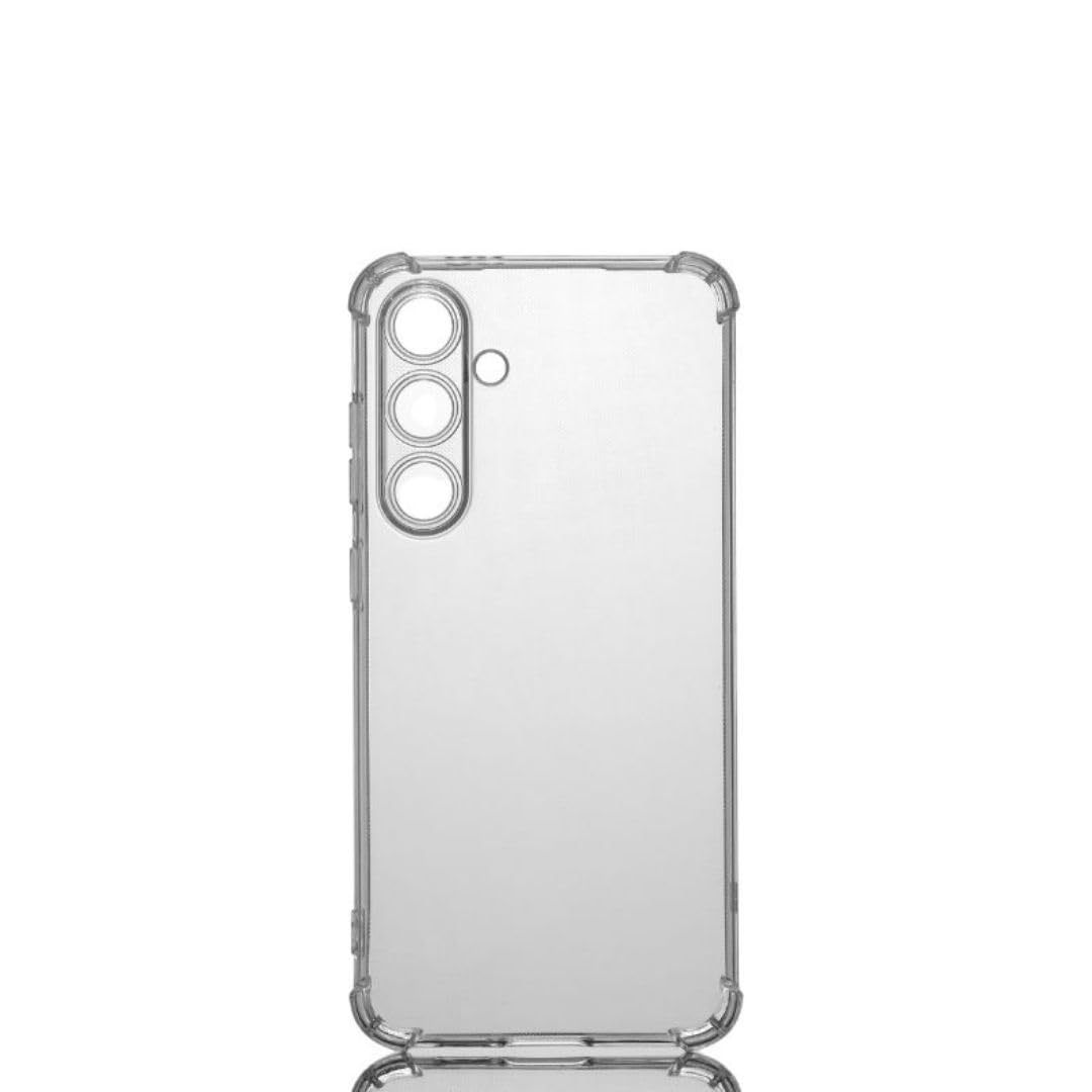Custodia protettiva trasparente, 4 angoli rinforzati, anti-urti, ultra resistente, semi-rigida, compatibile con Galaxy S24 FE