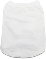 Vista 4 de Paquete de 6 camisetas de Yorkie para perros extrapequeños, 100% algodón, ropa para cachorros, ropa de chihuahua en blanco, camiseta para perros