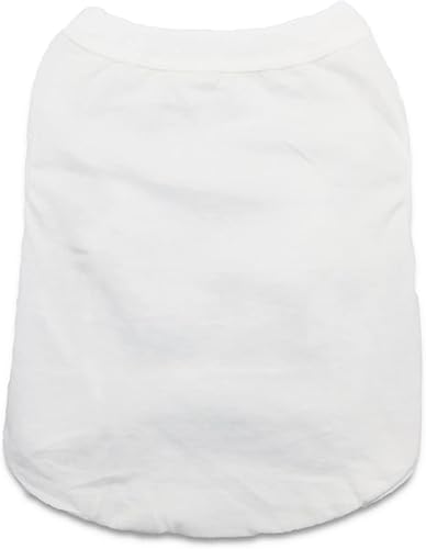 Miniatura 5 de Paquete de 6 camisetas de Yorkie para perros extrapequeños, 100% algodón, ropa para cachorros, ropa de chihuahua en blanco, camiseta para perros y