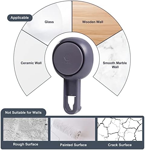 Soap Dish, Uten Suction Cup Soap Holder, No Drilling, Bottom Groove Design, Soap Box for Shower, Bath, Tub and Kitchen Sink - Gray