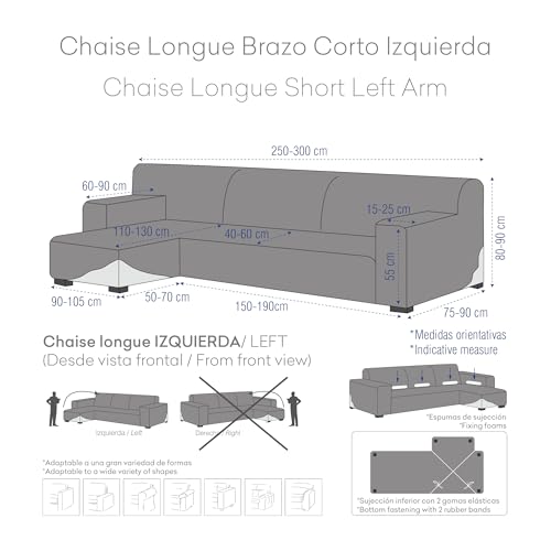 Housse de canapé en L extensible marron : protégez votre angle gauche