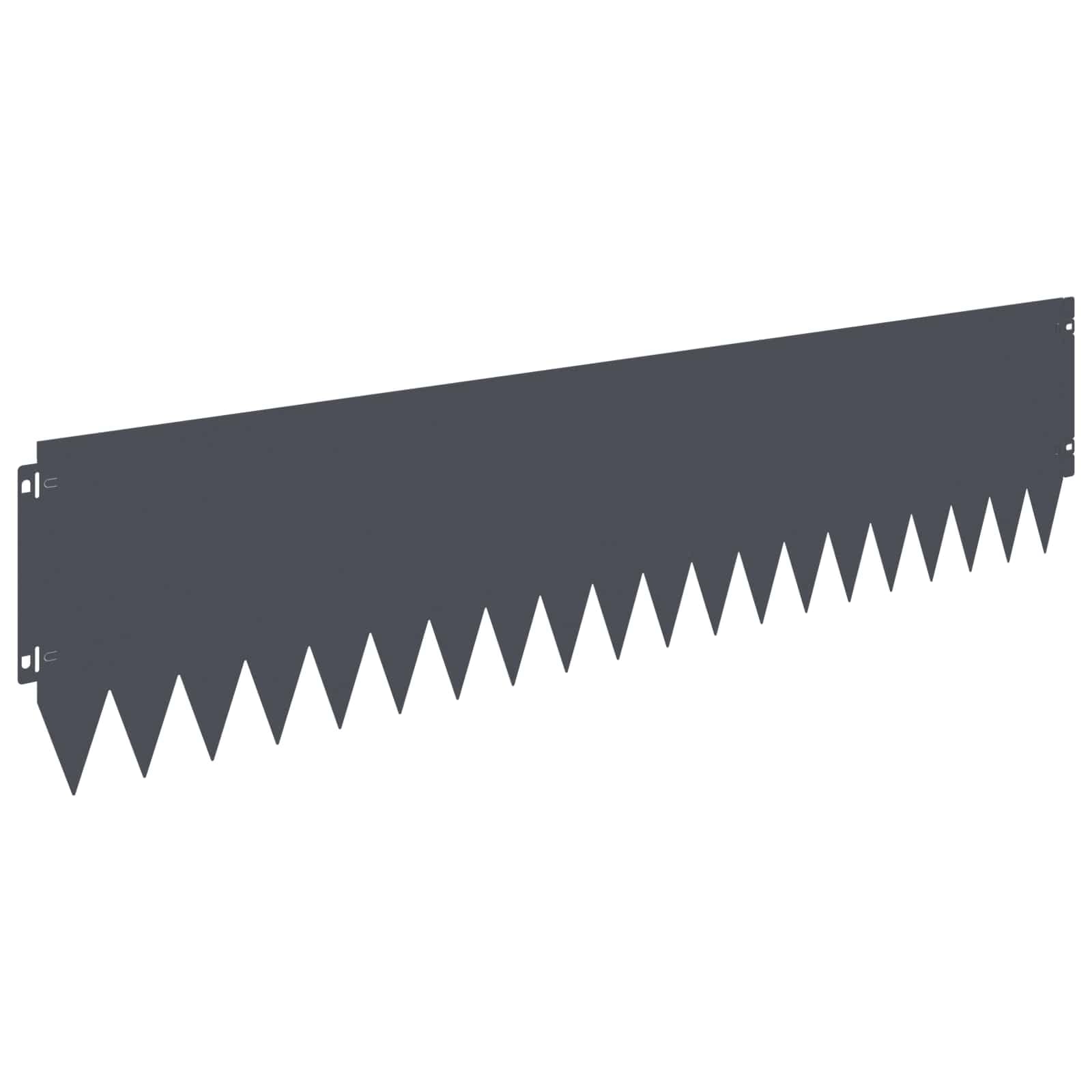 Krawędź trawnika 10 szt. 103 x 25 cm stal antracyt