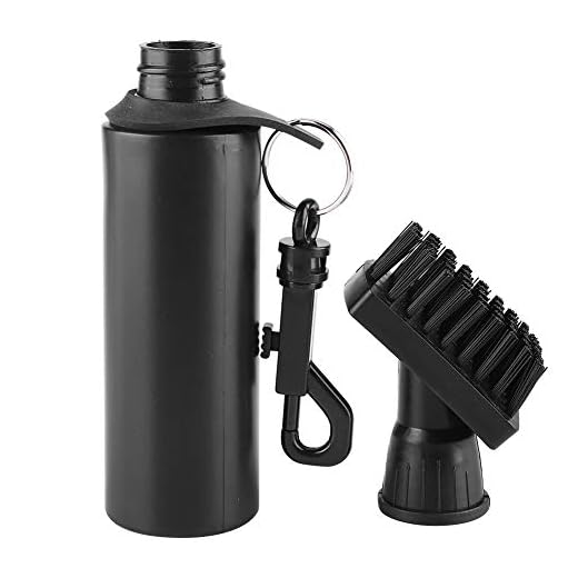 Tbest Cepillo para Palos de Golf, Duradero y portátil, de plástico, Negro, Profesional, Cepillo de Limpieza para Palos de Golf, dispensador de Agua, Limpiador