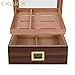 CIGAROL Premium Desktop Cigar Humidor – Breathable Cedar Wood Storage Box for 30+ Cigars, Elegant Seal for Freshness and Flavor