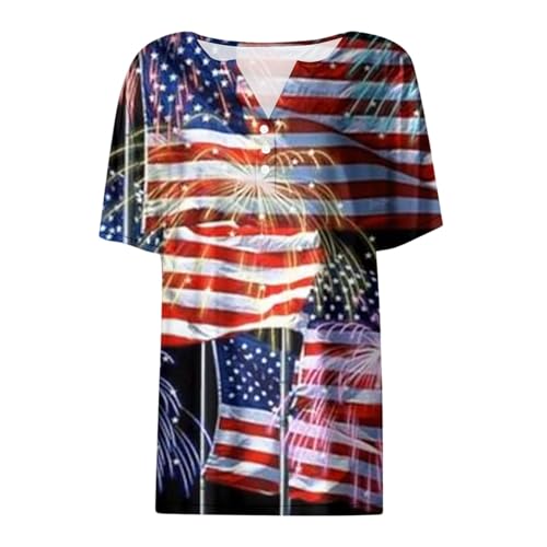 Blusas femininas de verão 2024 modernas de manga curta com botão e gola V, blusas bonitas e pequenas