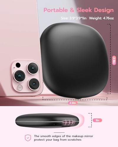 Miroir compact lumineux rechargeable cadeau beauté idéal - 6