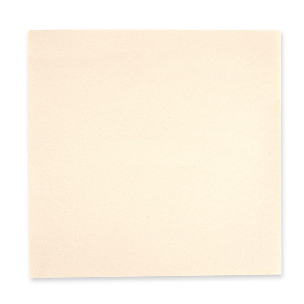 500 Stück Servietten Eleganza, 40 x 40 cm, 1-lagig, 1/4 Falz | Airlaid, FSC®-Mix, creme, L: 40cm, B: 40cm, Papierservietten, Servietten, Einweg-Servietten