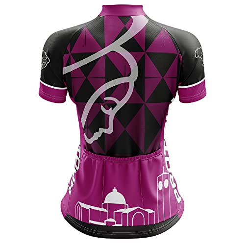 Camisa Ciclismo Mountain Bike Manga Curta Feminina Nossa Senhora Rosa (P)