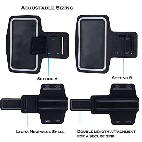 Running Armband For Galaxy A50, A30, A20 - Sports Gym Workout Case Cover Band Arm Strap Reflective Water Resistant Compatible With Samsung Galaxy A50/A30/A20 Phone Models #TOP5