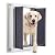 Qeelko Aluminum Pet Door with Panels,Durable Dog Door with Automatic Closing Magnetic Flaps, Slide-in Panel & 4 Security Locks, Ideal for Interior and Exterior Doors, Screen and Wall, Medium, Sliver