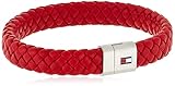 Brazalete trenzado en piel masculino de Tommy Hilfiger