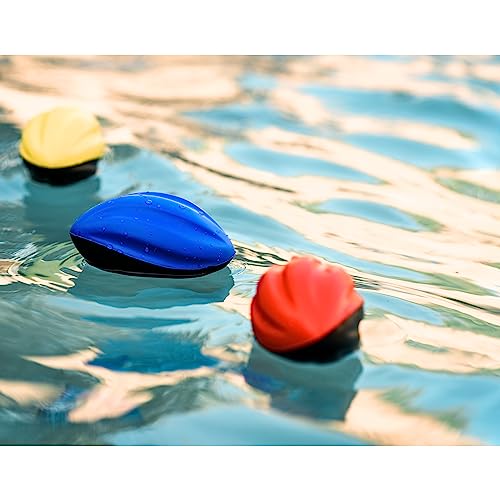 Lmc Products Mini Football 3-Pack - 5” Spiral Foam Football Small Footballs For Kids - Mini Footballs 3-Pack - Soft, Easy Grip Toddler Football (Red, Yellow, Blue) #TOP6