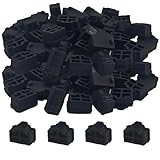 PDETVEO 120PCS RJ45 Port Covers, Silicone Ethernet Dust Protector Caps for Network Switch, Router, Computer and TV Ports (Black)