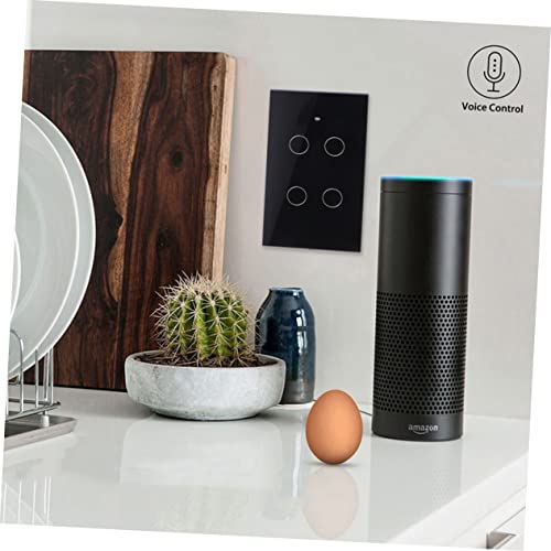 VILLCASE Tela Sensível Ao LED Gang Ac~V // Quatro Luz De Design Preta Sensível Interruptor Inteligen