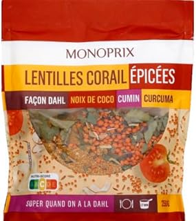 Monoprix Lentilles de corail épicées - le paquete de 250g