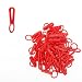 50Pcs Plastic Snap Hooks with Ring, Mini Buckle Hook Backpack Hanging Clips Keychain Lobster Clasp for Key Rings Purse ID Card Crafting, Red
